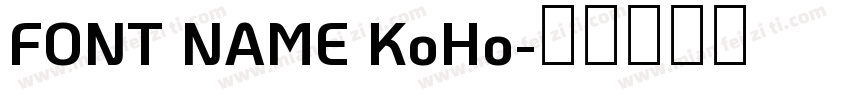 FONT NAME KoHo字体转换